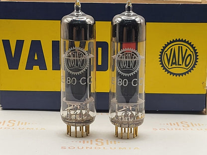 2x Philips Valvo E80CC 6085 (ECC82 equiv.) Matched Pair - Holland '62 - Near NOS