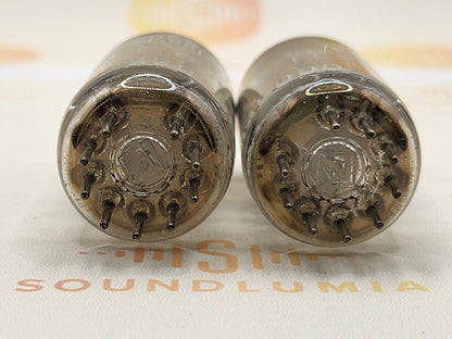 2x Telefunken ECC801S = 6201 = E81CC (ECC81+)  ◇ Bottom - Ulm 1958 - Same Code
