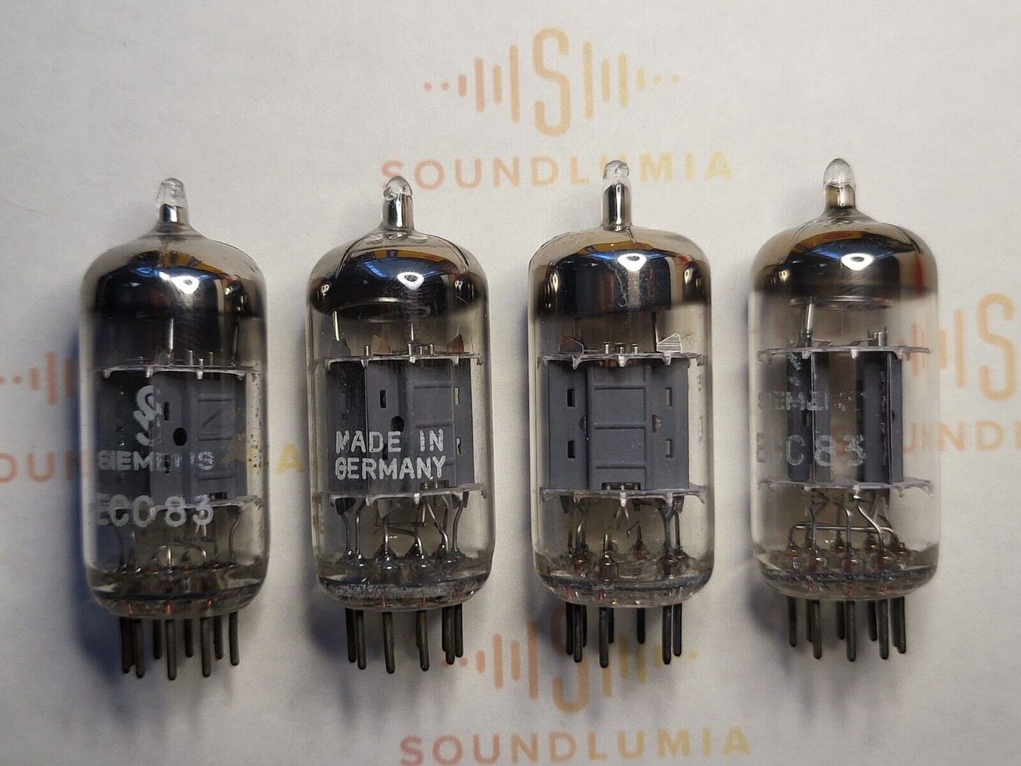 4x Siemens ECC83 12AX7 Short Plates - I61 ‡1E/‡0D - Munich 1960s