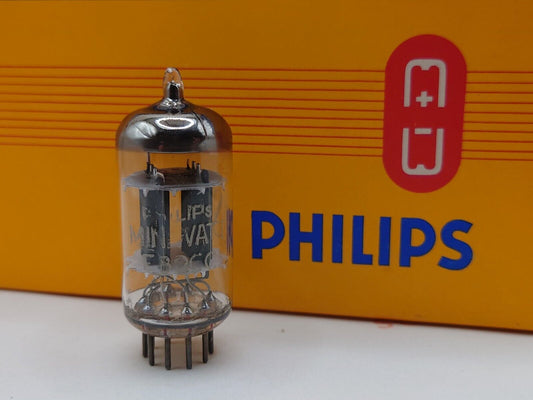 1x Philips SQ E82CC = 6189 (ECC82+) Kurze Platten - Heerlen, NL '65 - NOS 