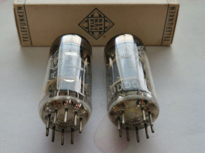 Telefunken EF804S Matched Pair in Orig. Boxes - ◇ Bottom - Ulm 1968/1969 -Strong