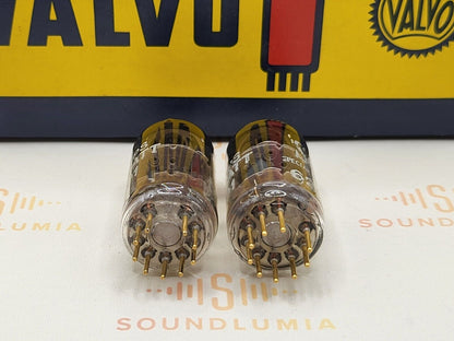 2x Valvo 6201 = E81CC Gold Pin - Philips SQ Label - Hamburg '62/'64 Df6
