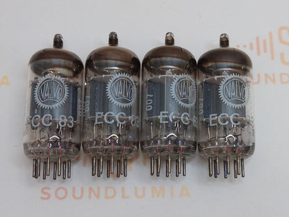 Valvo ECC83 12AX7 Short Plates Matched Quad – Heerlen, NL '70 – gleicher Code – NOS+ 