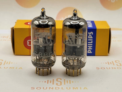 Philips Miniwatt SQ E88CC = 6922 passendes Paar - Heerlen, NL 1967 - Stark