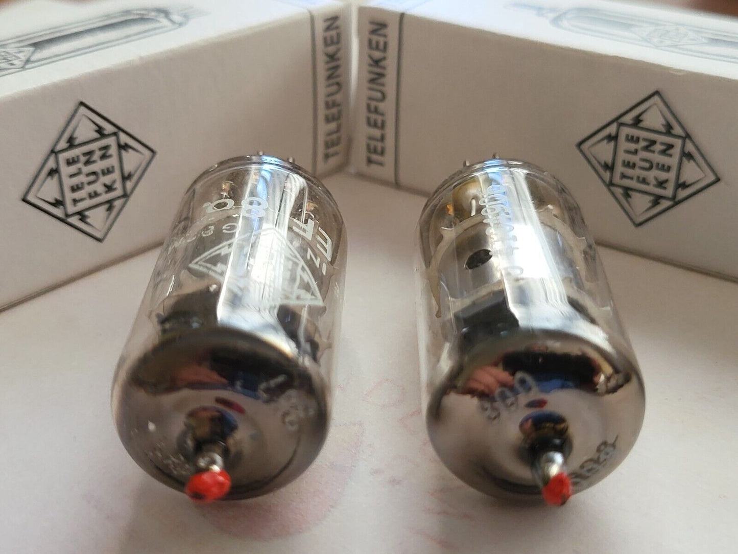 Telefunken EF86 6267 Red Tip Matched Pair - ◇ Bottom - Ulm 1964 - Near NOS