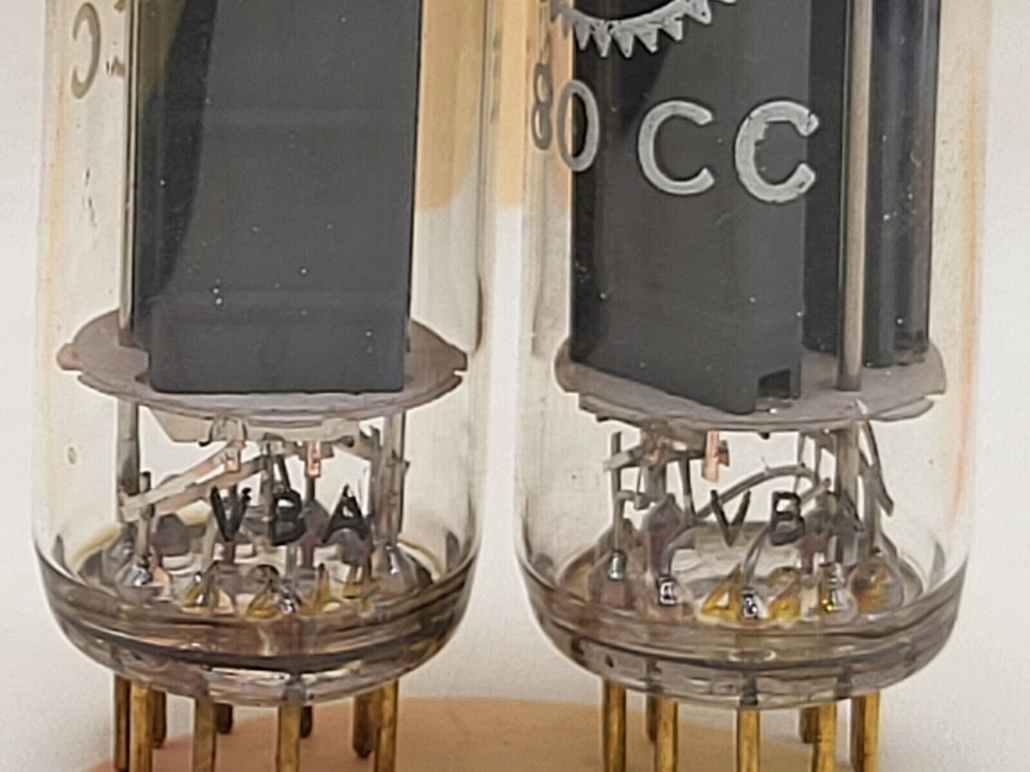 2x Philips Valvo E80CC 6085 (ECC82 equiv.) Matched Pair - Holland '62 - Near NOS