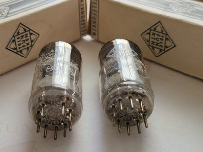 Telefunken ECC801S ECC81 Matched Pair Orig. Boxen ◇ Unten - Ulm 1960 
