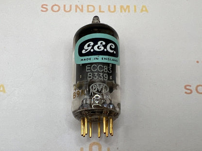 1x Mullard B339 CV492 (ECC83+) O-Getter Goldstift-Kurzplatten - Blackburn '59 