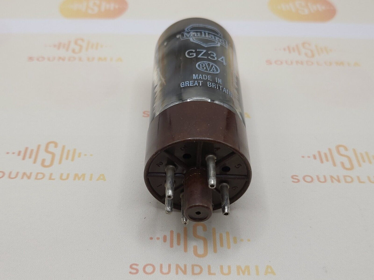 Mullard GZ34 5AR4 Rectifier Tube 4 Notch OO-Getter - BVA - Blackburn 1967 - NOS