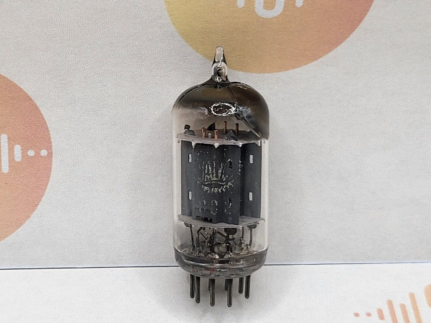 1x Valvo ECC83 12AX7 Lange Platten Folie D 45° Getter - Heerlen, NL '54 mCN