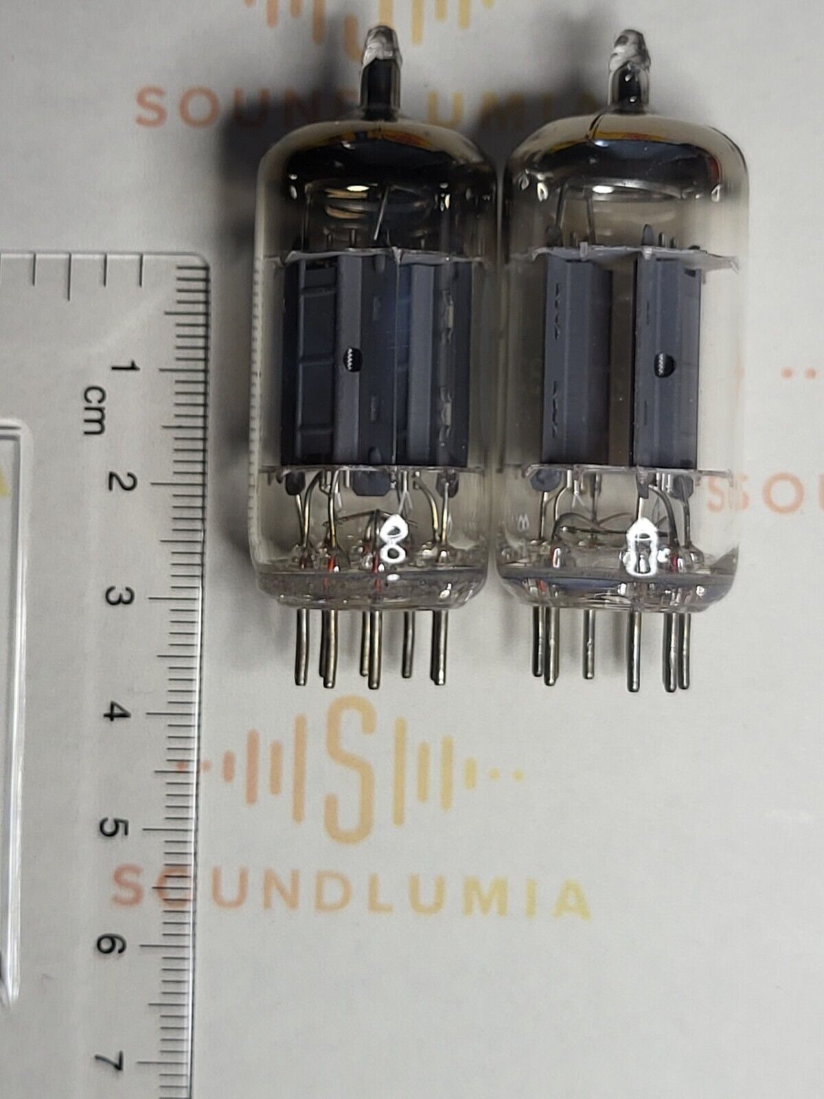 Siemens ECC82 12AU7 Lange Platten passendes Paar - München 1960 K64 - gleicher Code - NOS