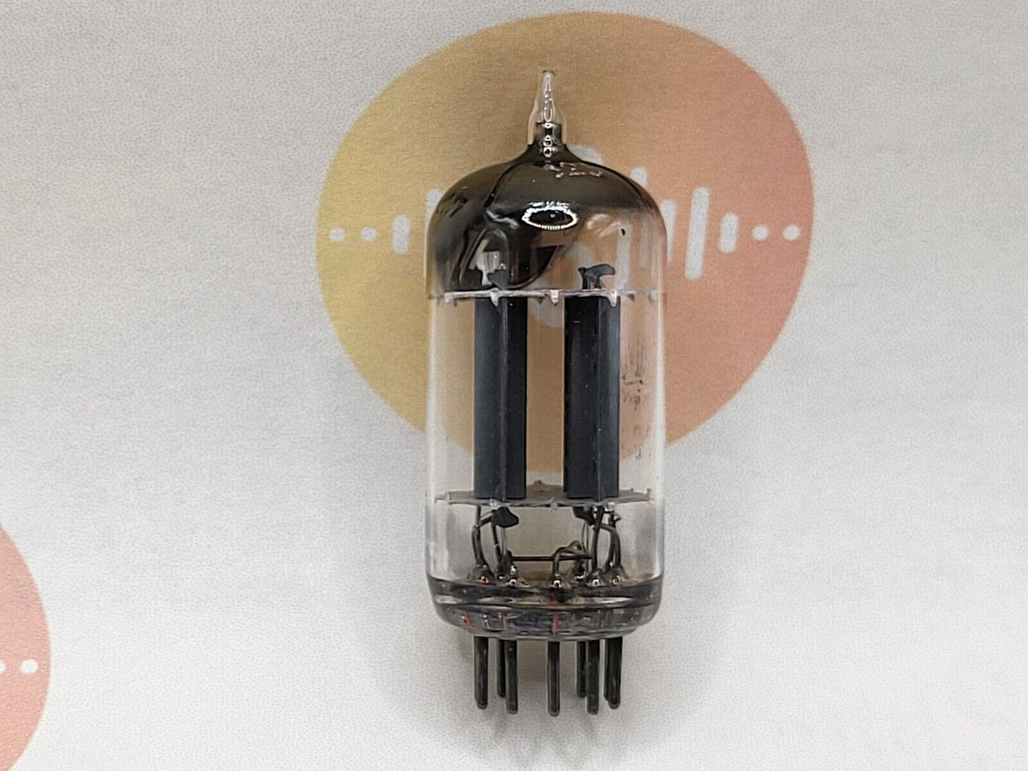 1x Valvo ECC83 12AX7 Lange Platten Folie D 45° Getter - Heerlen, NL '54 mCN