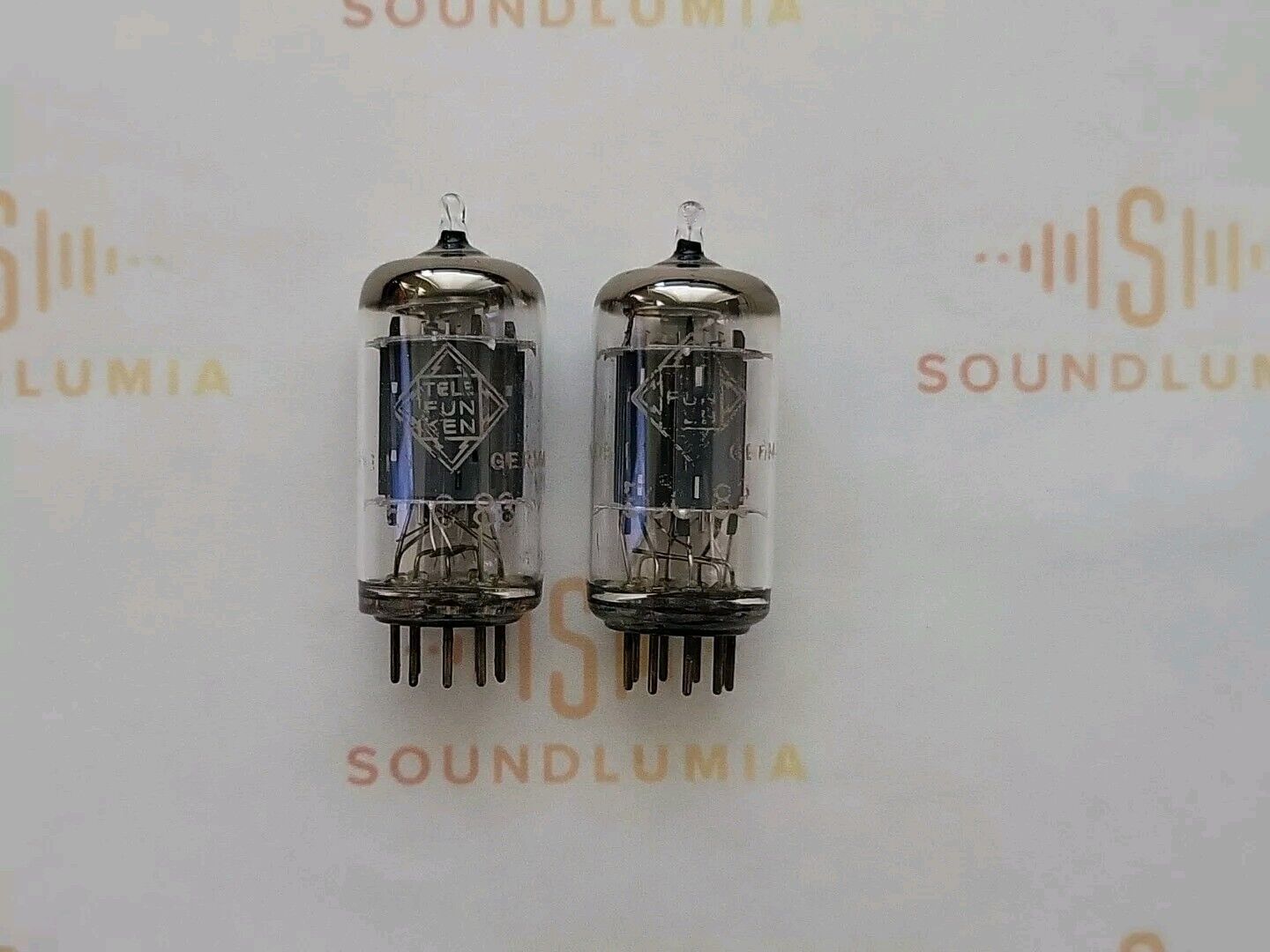 Telefunken ECC83 12AX7 17mm Smooth Plates Matched Pair ◇  Berlin '62 - NOS