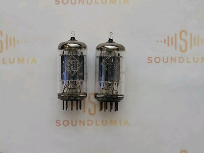 Telefunken ECC83 12AX7 17mm Smooth Plates Matched Pair ◇  Berlin '62 - NOS