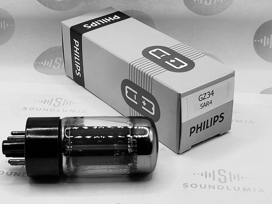 1x Philips GZ34 5AR4 Gleichrichterröhre - Sittard, NL 1958 (f31 X8L) - Fast NOS
