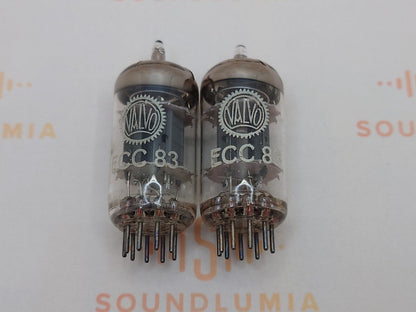 2x Valvo ECC83 12AX7 Kurzplatten O-Getter - Heerlen, NL 1961/62 I65 NOS/NOS+ 