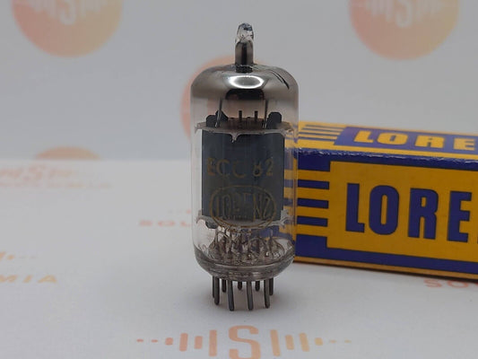1x Siemens ECC82 12AU7 Langschilder - Lorenz Label - München 1960 K64 - Stark 