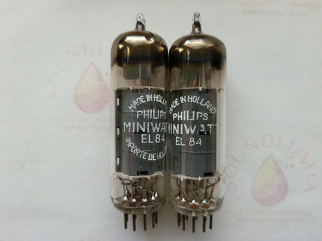 Philips EL84 6BQ5 vacuum tube with D-Getter and Gold Pins, image 2