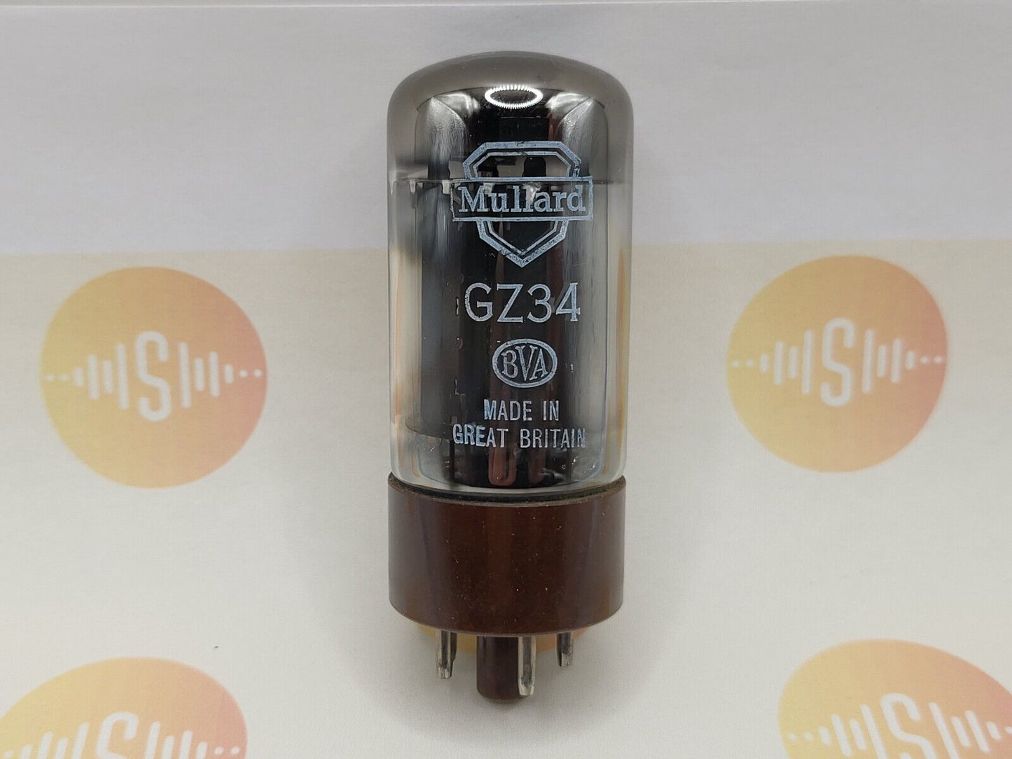 Mullard GZ34 5AR4 Rectifier Tube 4 Notch OO-Getter - BVA - Blackburn 1967 - NOS