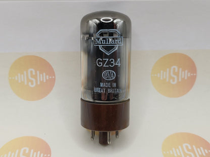 Mullard GZ34 5AR4 Rectifier Tube 4 Notch OO-Getter - BVA - Blackburn 1967 - NOS