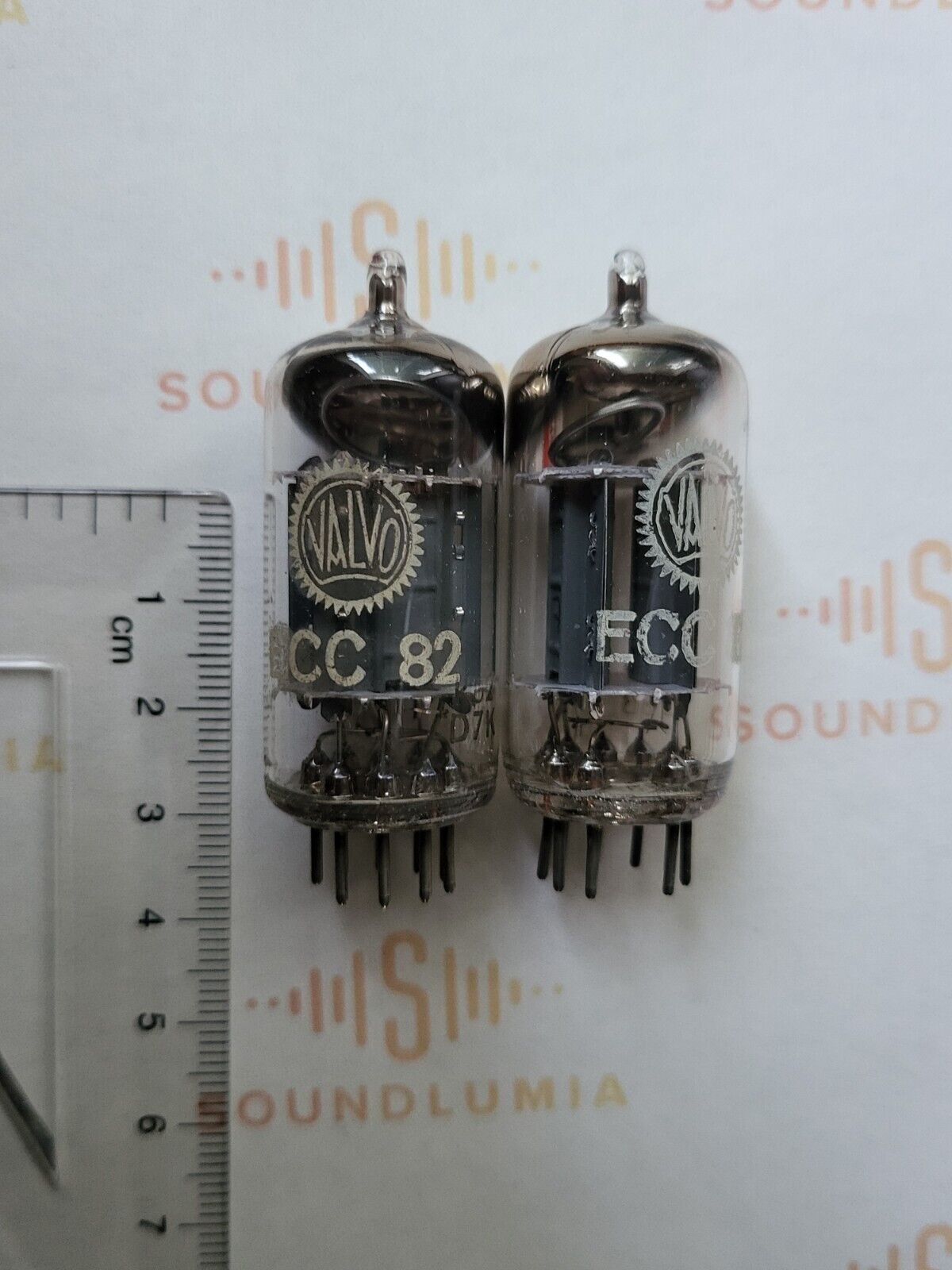 Valvo ECC82 12AU7 Matched Pair 30° Getter Long Plates - Hamburg 1957/58 K62 
