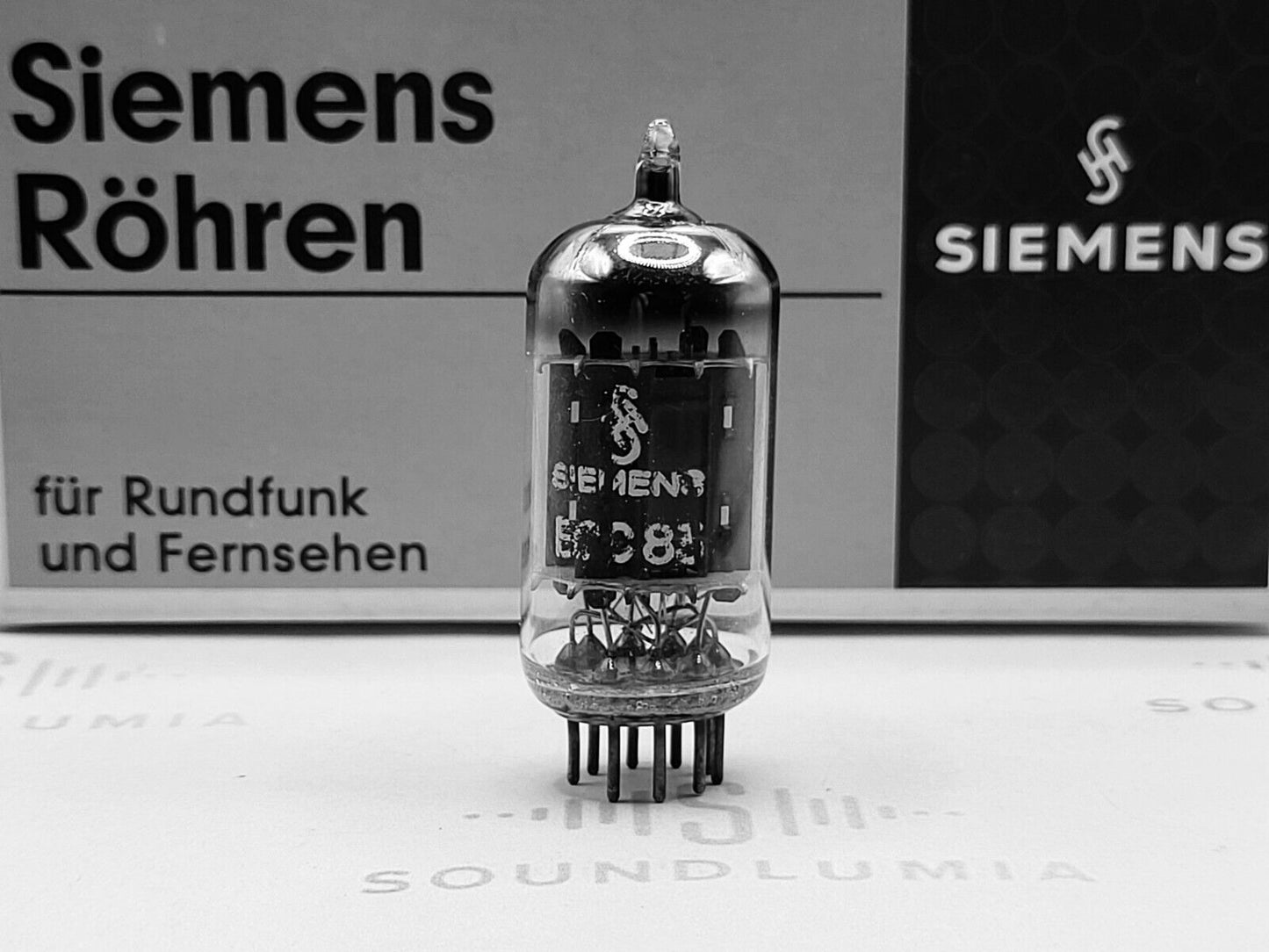 1x Siemens ECC83 12AX7 Langplatten - München, vor 1955 (‡U mCP) - Philips Label 