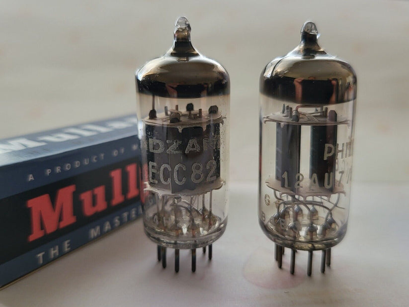 Mullard ECC82 12AU7 vacuum tube with O-Getter and Short Plates, image 37