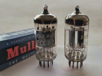 Mullard ECC82 12AU7 vacuum tube with O-Getter and Short Plates, image 37
