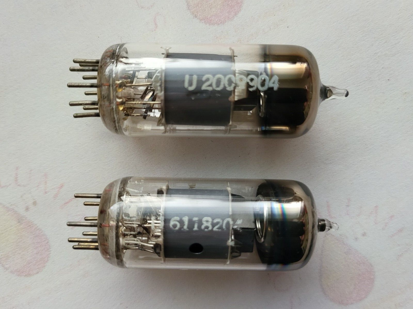 Telefunken EF804S Matched Pair in Orig. Boxes - ◇ Bottom - Ulm 1968/1969 -Strong