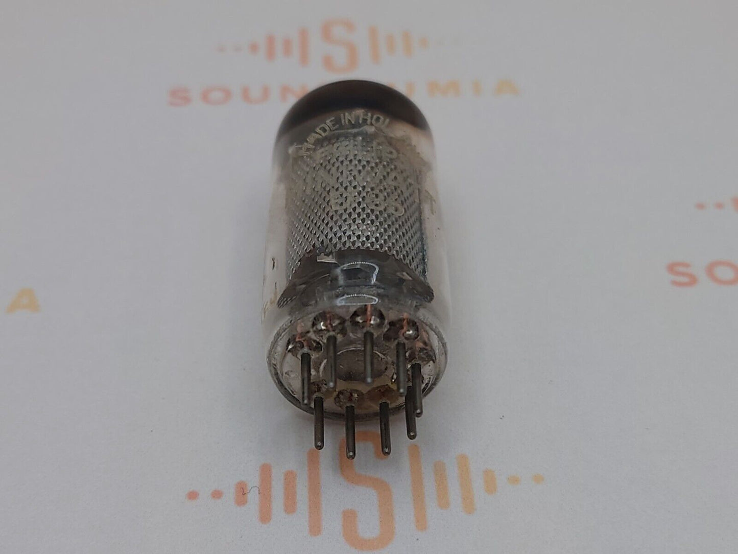 1x Mullard EF86 Long Mesh Plates Square Getter - Philips Label - Blackburn '55