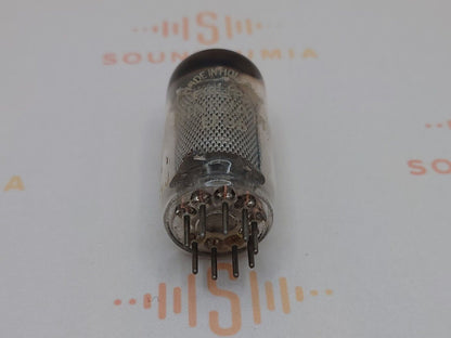 1x Mullard EF86 Long Mesh Plates Square Getter - Philips Label - Blackburn '55