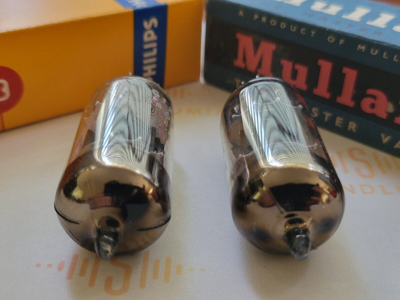 Mullard ECC82 12AU7 vacuum tube with O-Getter and Short Plates, image 33