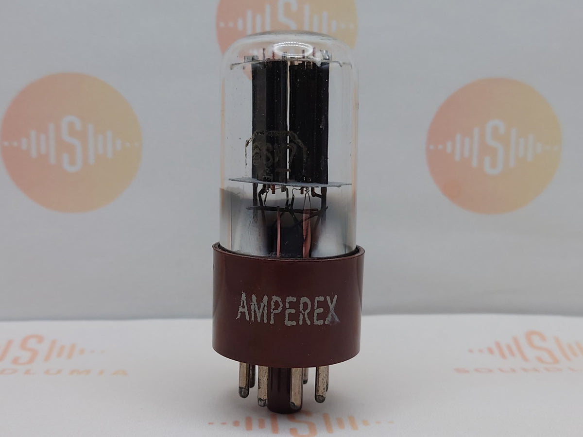 Amperex 6SN7GT bottom d-getter black plates vintage vacuum tube