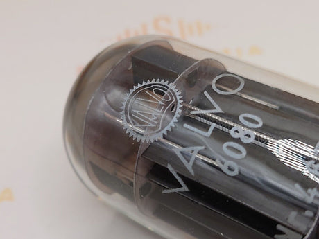 Valvo 6AS7 6080 vacuum tube with Black Plate and Metal Base, image 4