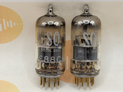Philips Miniwatt SQ E88CC = 6922 passendes Paar - Heerlen, NL 1967 - Stark