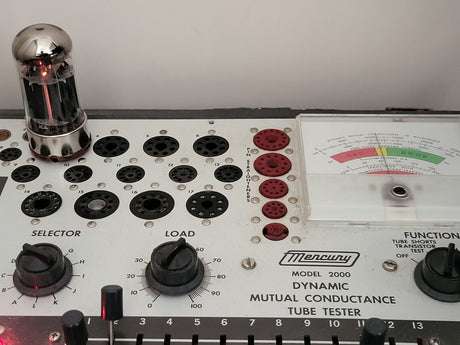 Mullard 6080 6AS7 vacuum tube with Black Plate and Metal Base, image 8