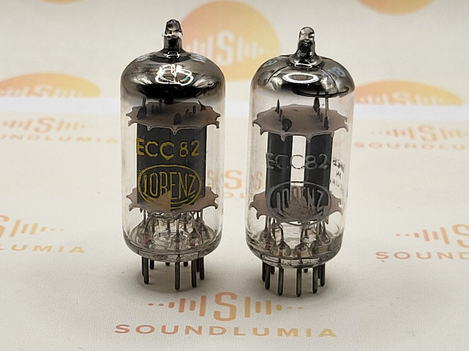 Siemens ECC82 12AU7 Long Plates Matched Pair - Lorenz Label - Munich ...