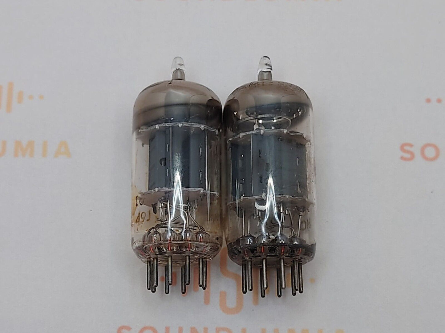 Philips Miniwatt ECC83 12AX7 Short Plates Matched Pair - Holland '59 I61 - Near NOS
