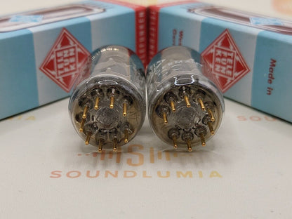 Telefunken E88CC = 6922 Matched Pair ◇ Bottom - Ulm 1968 - Strong NOS