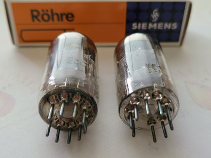 2x Siemens ECC81 12AT7 Select Tubes w/ Red Tip - VF1 ‡3K/‡4J - Munich