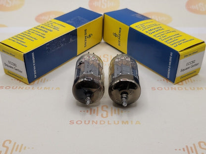 Siemens ECC82 12AU7 Long Plates Square Getter Matched Pair - Munich '56 K61 -NOS