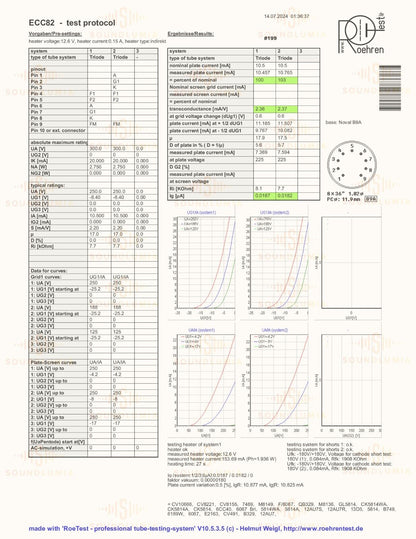 Telefunken ECC82 12AU7 Glatte Platten