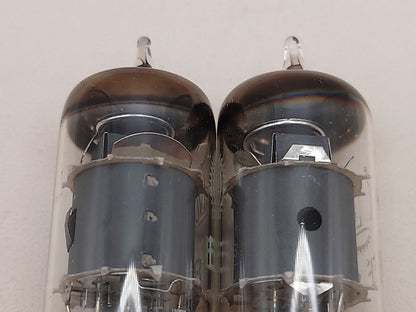 Telefunken EF86 vintage vacuum tubes gray plates O-getter diamond bottom Valvo label matched pair NOS