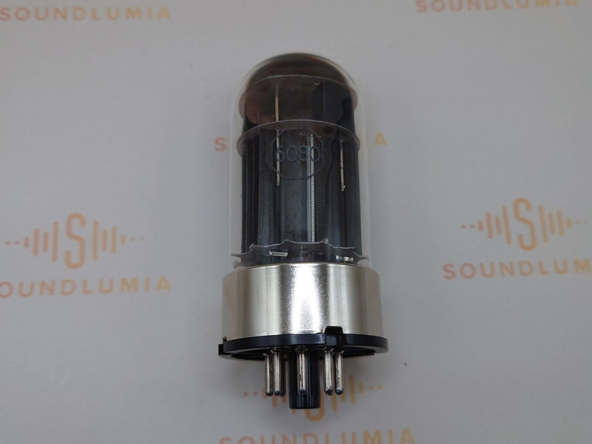 Valvo 6AS7 6080 vacuum tube with Black Plate and Metal Base, image 3