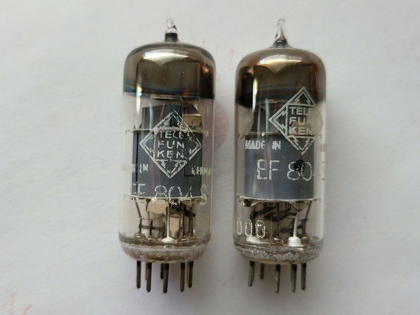 Telefunken EF804S Matched Pair in Orig. Boxes - ◇ Bottom - Ulm 1968/1969 -Strong