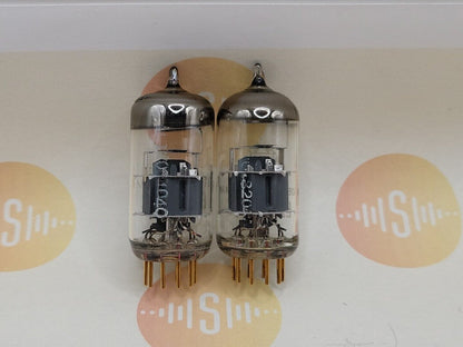 Telefunken E88CC = 6922 Matched Pair ◇ Bottom - Ulm 1968 - Strong NOS