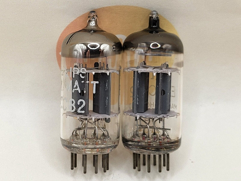 Philips ECC82 12AU7 Piastre Corte O-getter - Heerlen