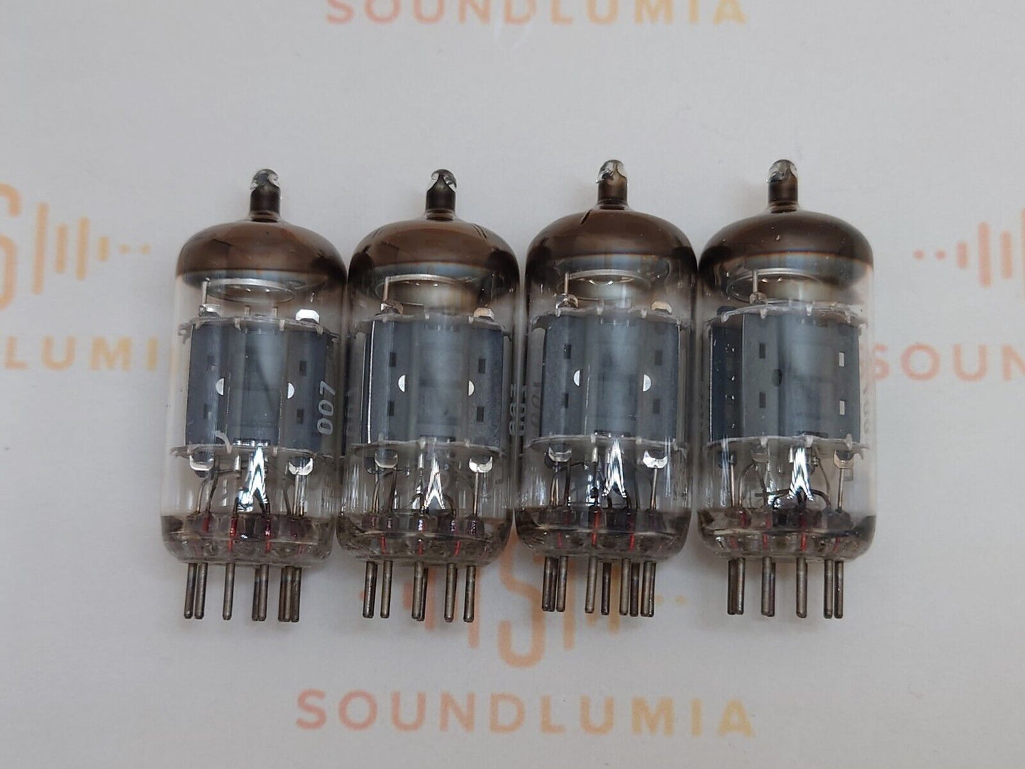 Valvo ECC83 12AX7 Short Plates Matched Quad – Heerlen, NL '70 – gleicher Code – NOS+ 