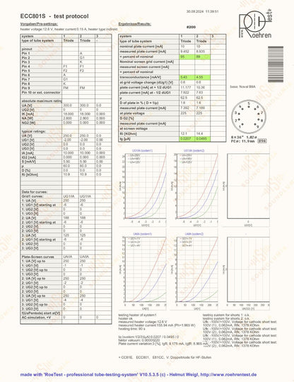 Telefunken ECC801S E81CC 6201 Triple-Mica ◇ Bottom - Ulm
