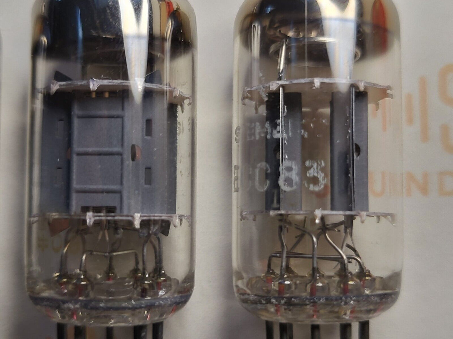 4x Siemens ECC83 12AX7 Short Plates - I61 ‡1E/‡0D - Munich 1960s